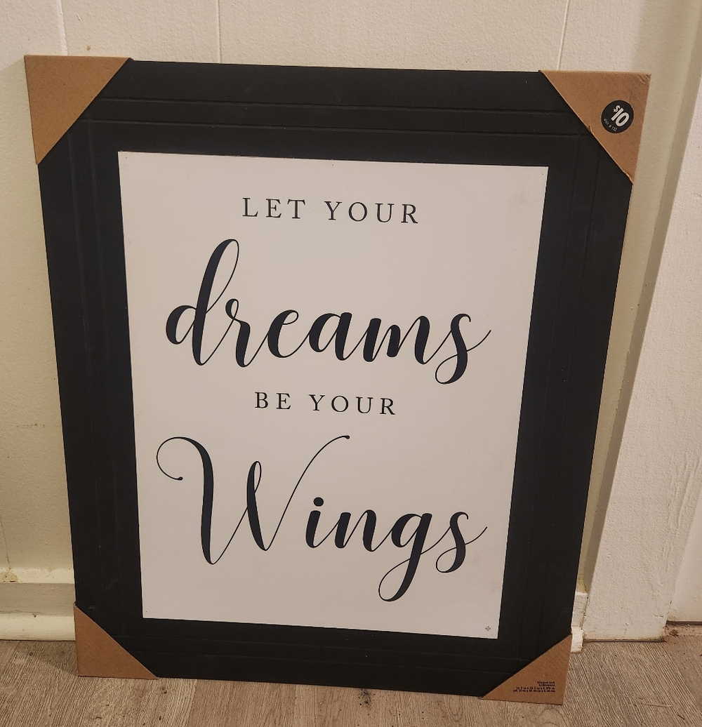 Inspirational Wall Art with Black Frame